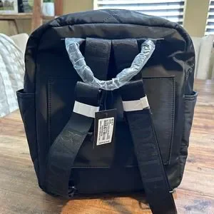 NWT BADGLEY MISCHKA Big Diamond Quilted Nylon Wool Computer Backpack Black White Badgley Mischka | Bags | Nwt Badgley Mischka Big Diamond  main image 3